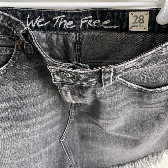 Free People We The Free Bailey Denim Mini Skirt - Bailey Black Wash - Size 28 - Picture 6 of 15